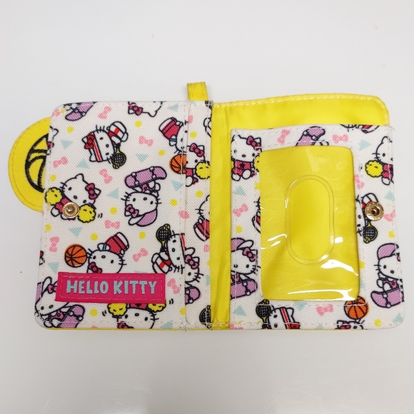🏀🎾🛹📣  Hello Kitty Y2K 2000s Sports Theme Bifold Wallet - Picture 2 of 5